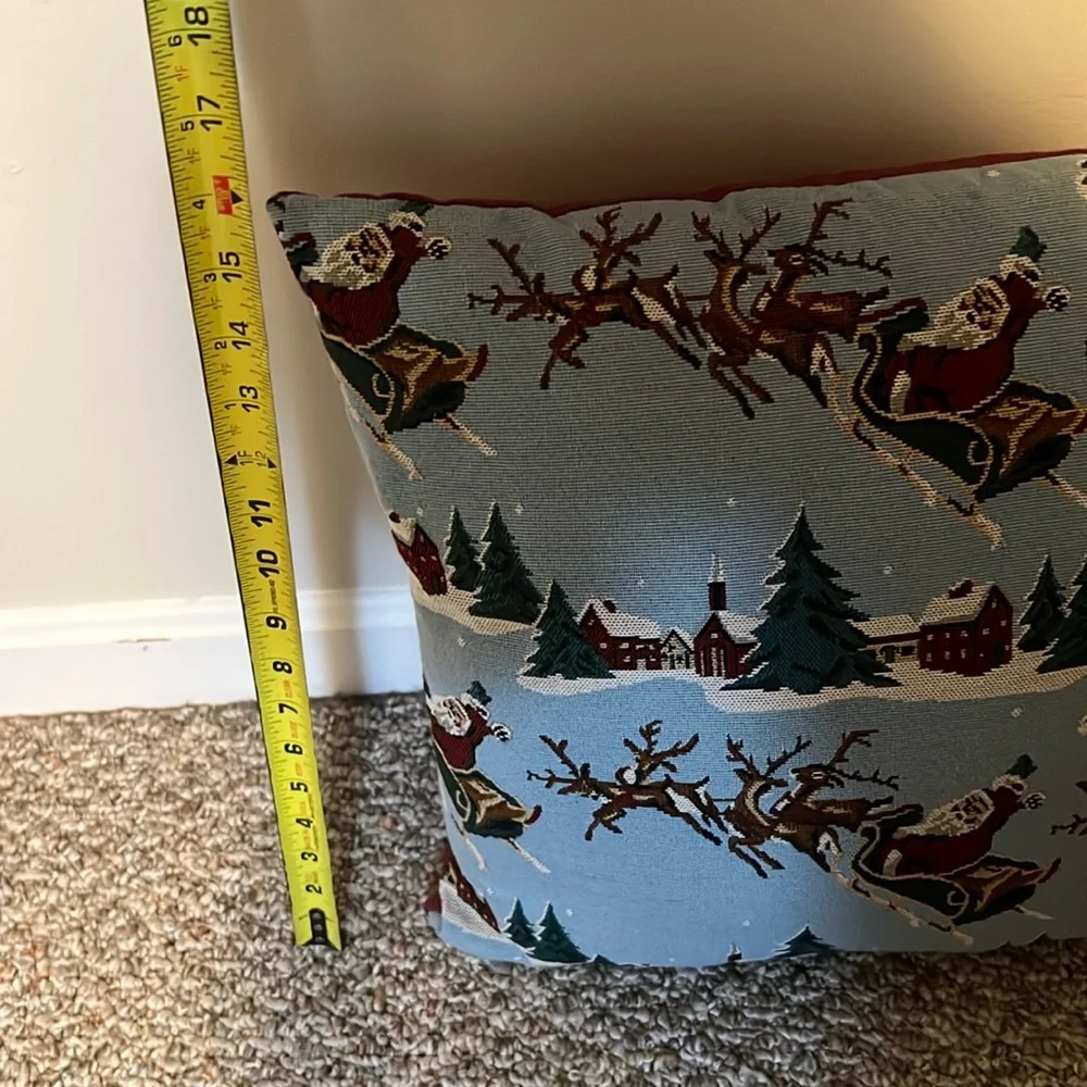 Santa Holiday Pillow-15x15